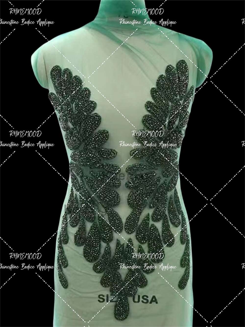Nina - Rhinestone Bodice Applique