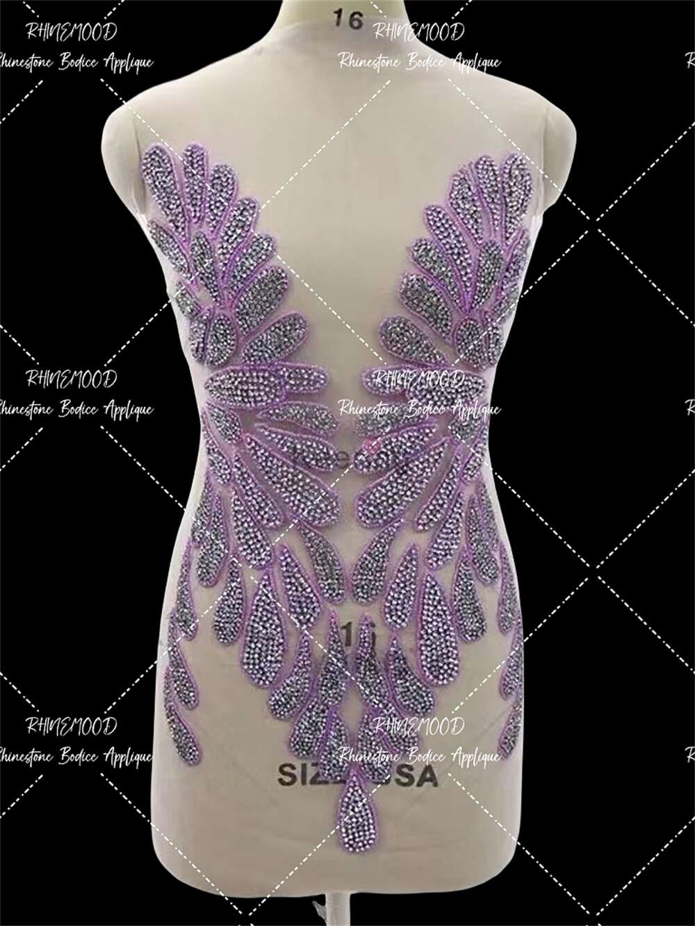 Nina - Rhinestone Bodice Applique