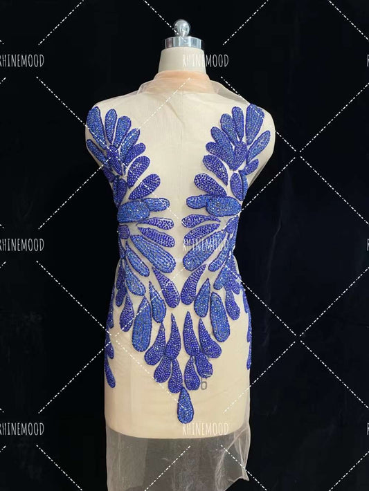Nina(front&back set) - Rhinestone Bodice Applique
