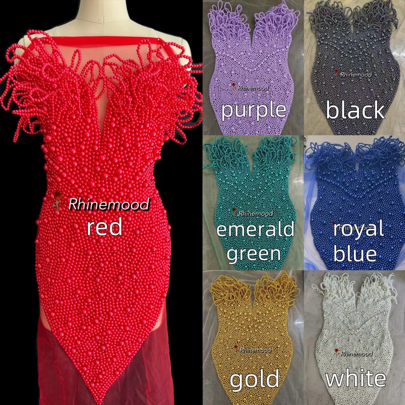 Pearl - Beaded Bodice Applique