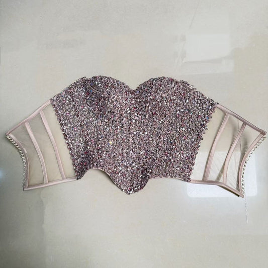 Luxurious 3D Rhinestone Corset