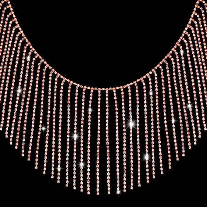 Rhinestone tassle fringe (1 yard)