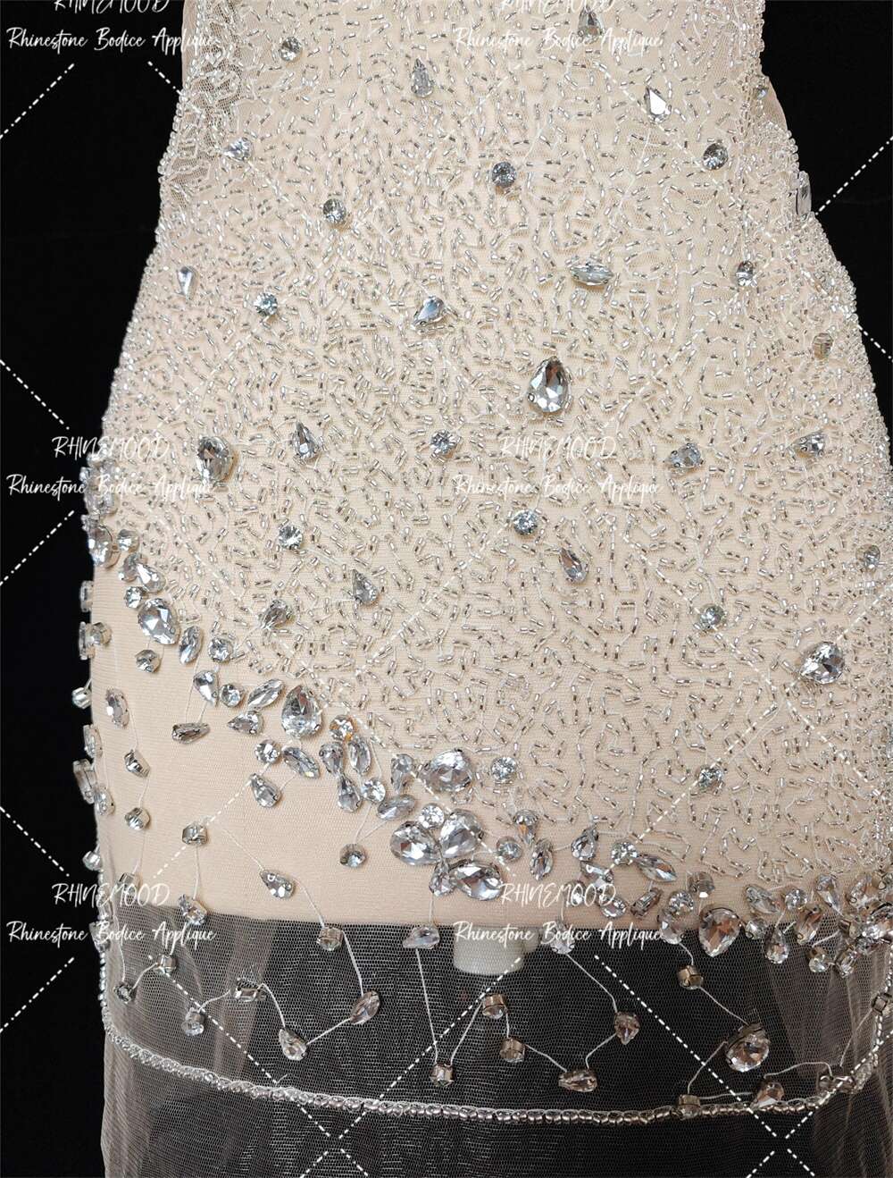 Sarah - Rhinestone Bodice Applique
