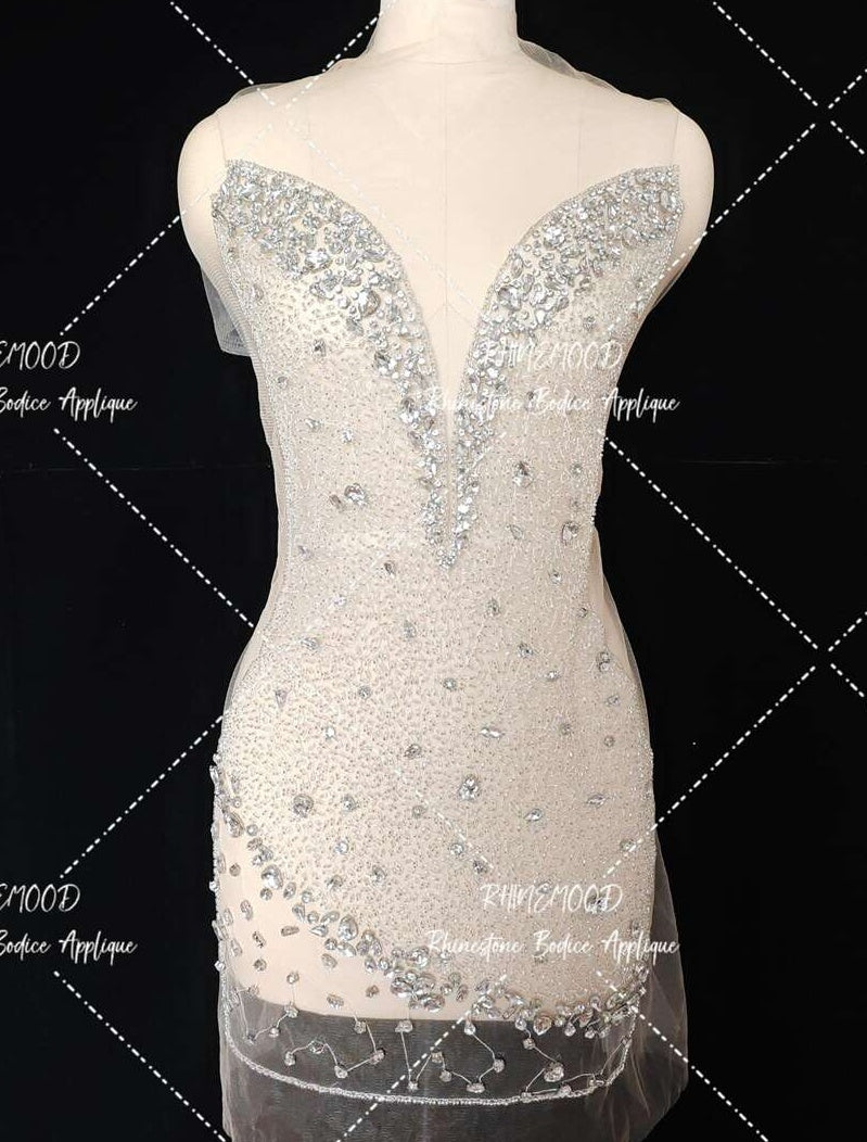 Sarah - Rhinestone Bodice Applique