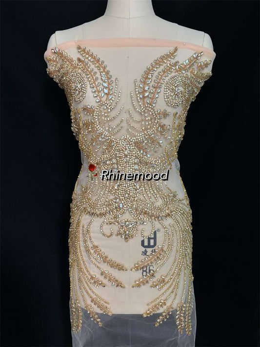 Vogue(front&back set with sleeves)- Rhinestone Bodice Applique