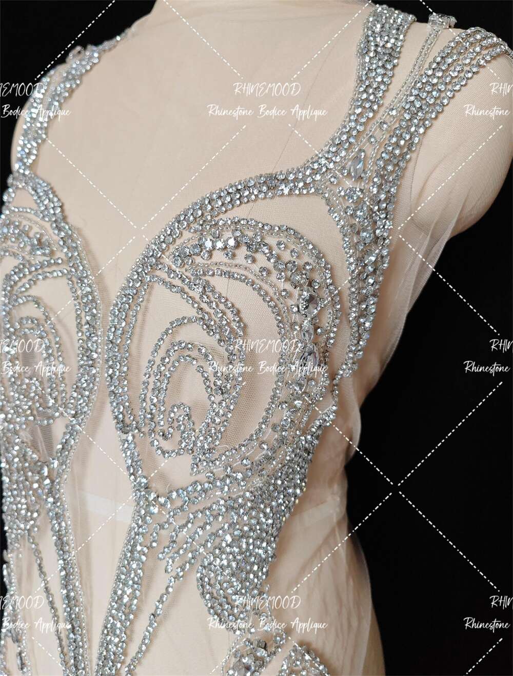 Zoey - Rhinestone Bodice Applique