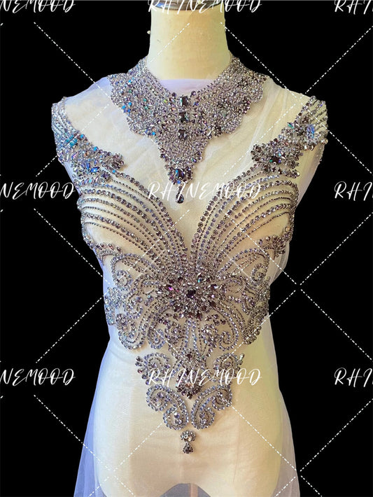 Lila with necklace - Rhinestone Bodice Applique
