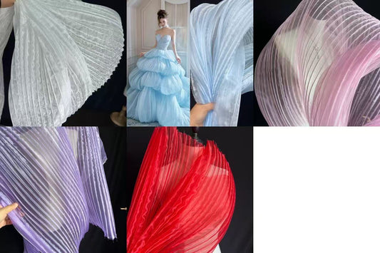 Spiral Fishbone Organza(1 meter)