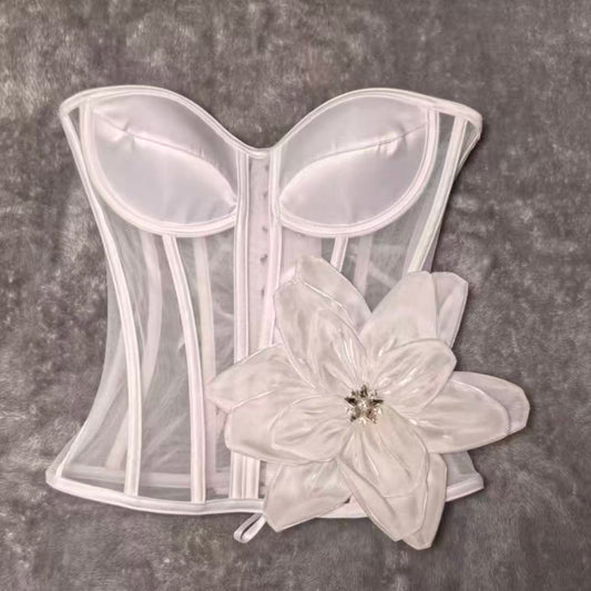 3D Satin Chiffon Flower