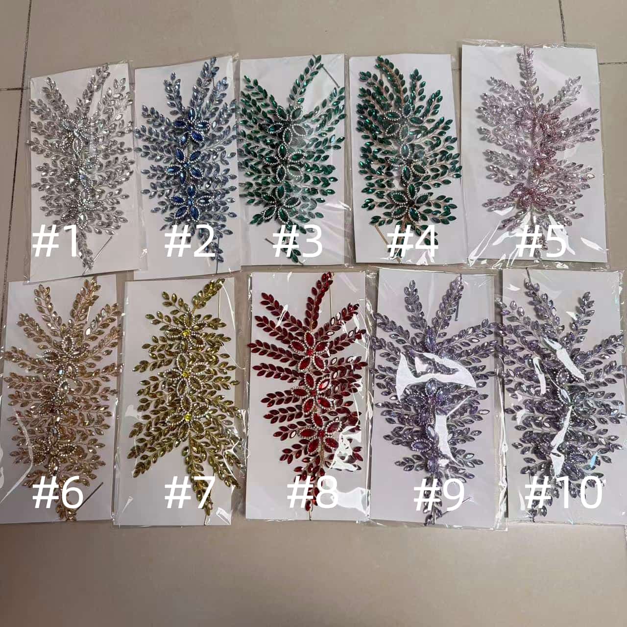 IN STOCK - RM012 - 3D Rhinestone Patch