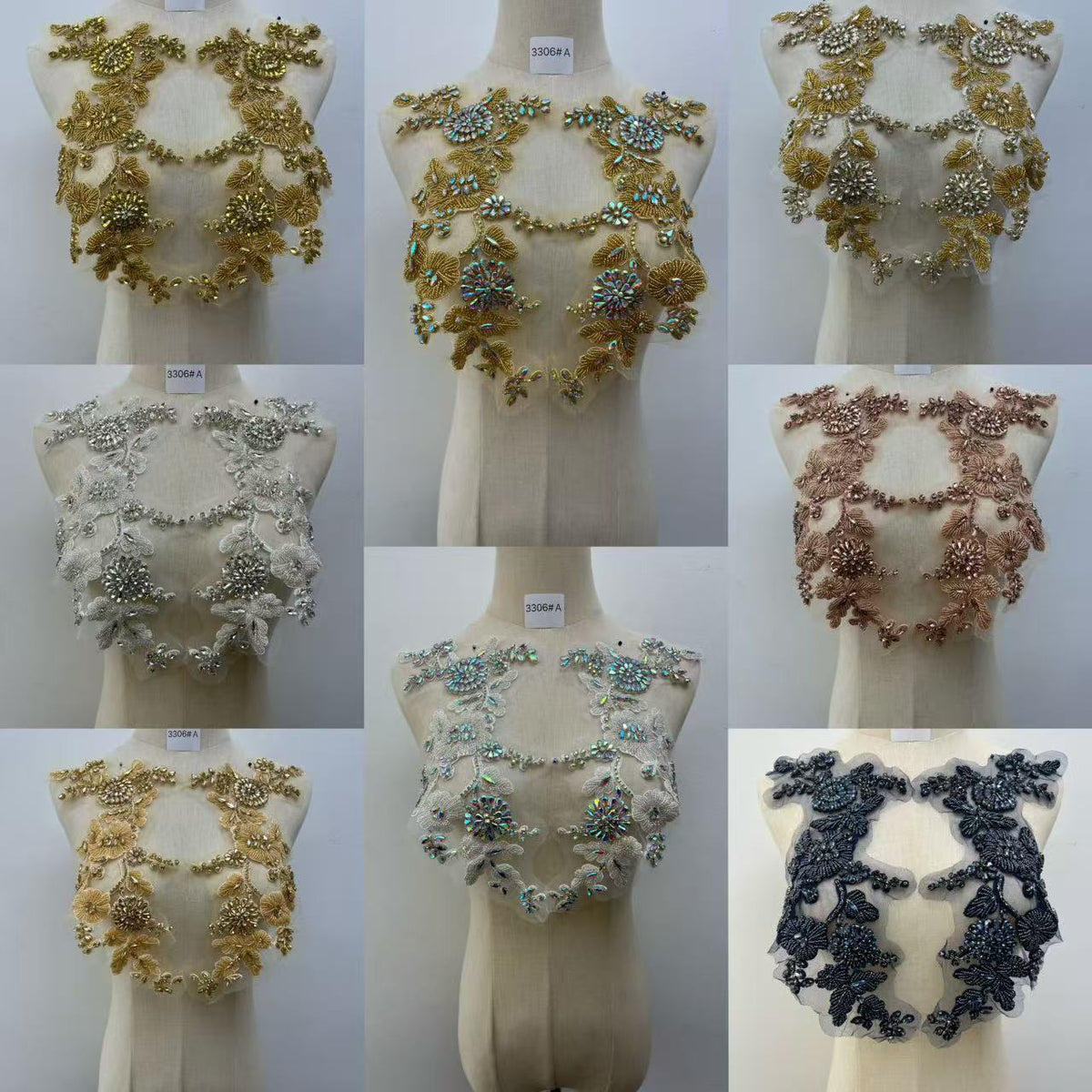 Cleo - Rhinestone Applique（Pair）