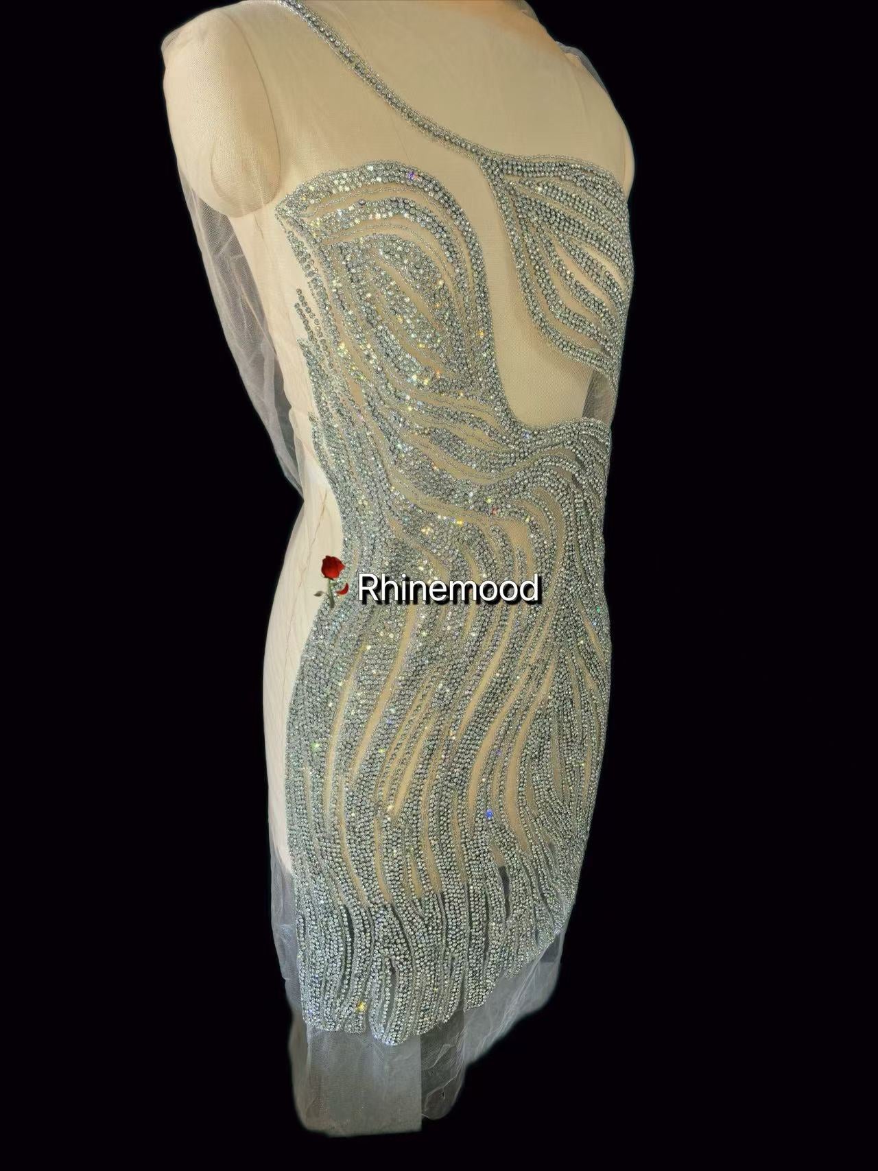 Delia - Rhinestone Bodice Applique