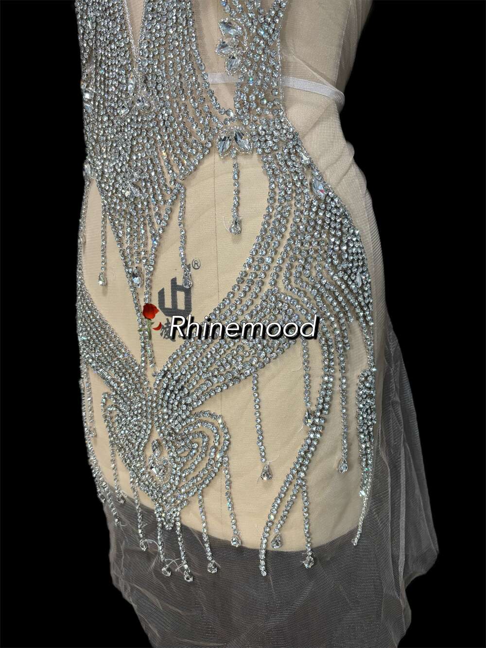 IN STOCK - Ellie Silver - Rhinestone Bodice Applique