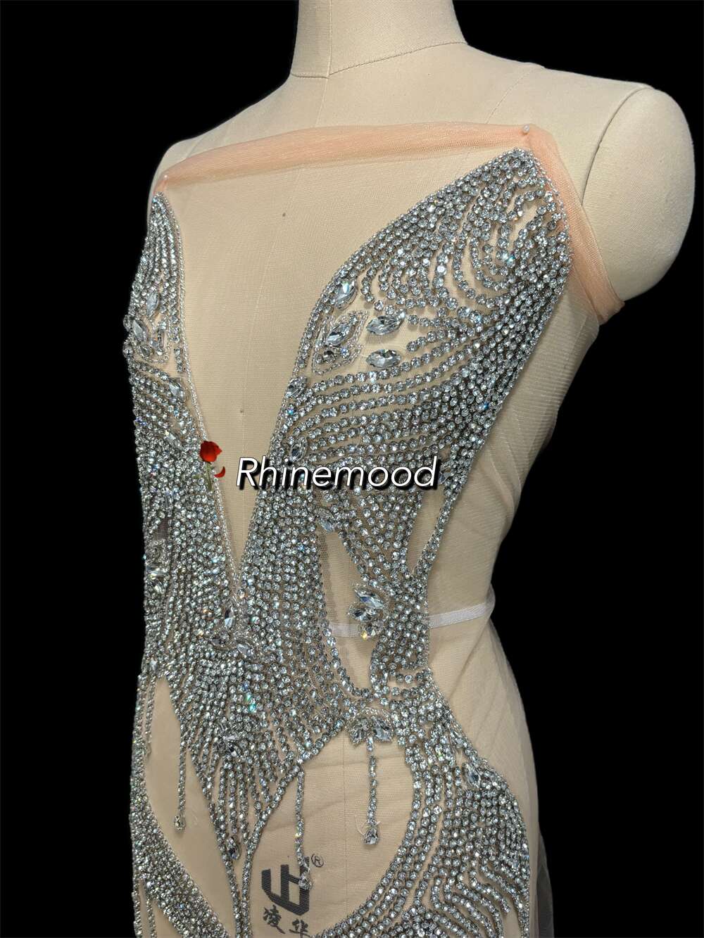 IN STOCK - Ellie Silver - Rhinestone Bodice Applique