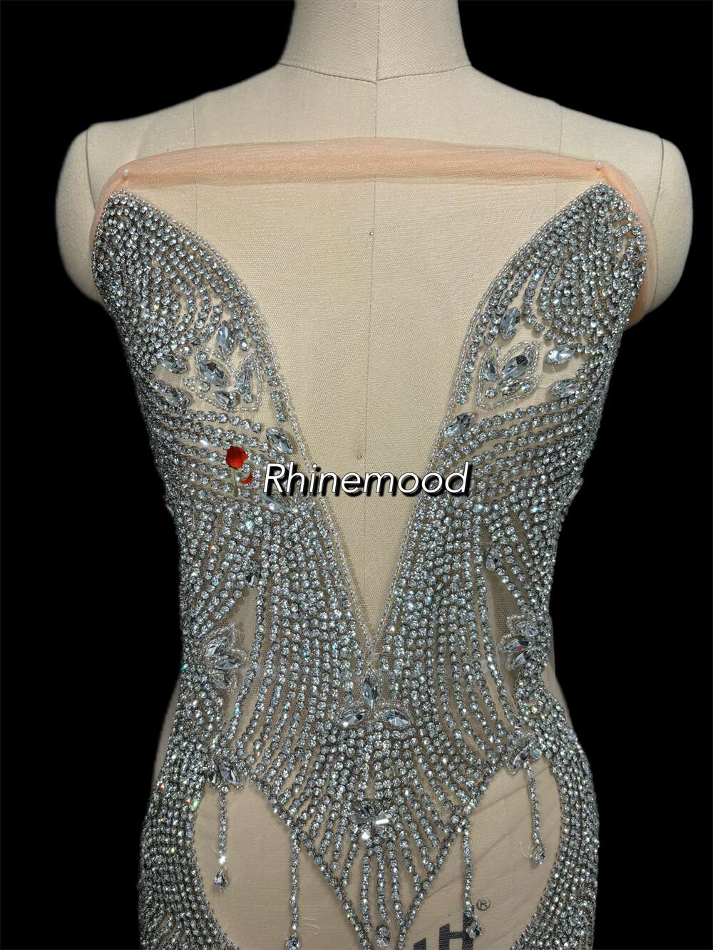 IN STOCK - Ellie Silver - Rhinestone Bodice Applique