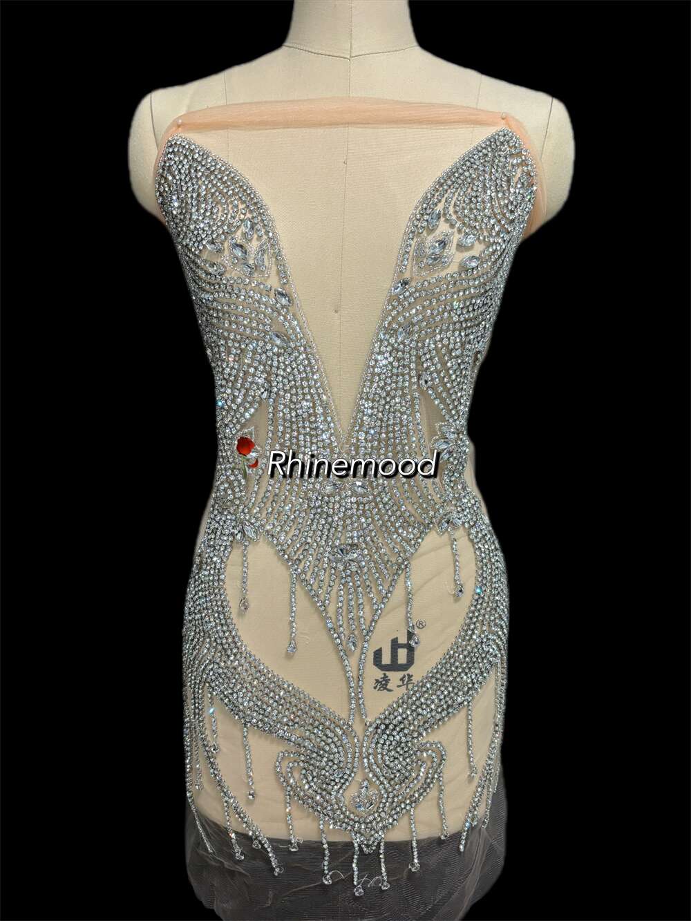 IN STOCK - Ellie Silver - Rhinestone Bodice Applique