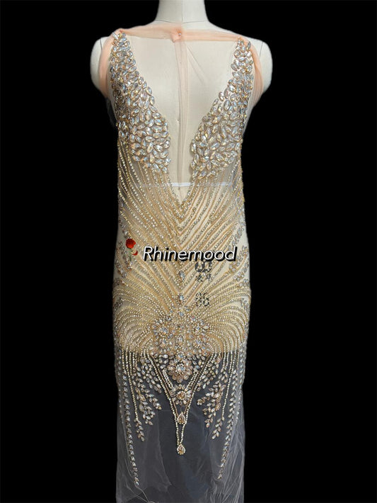 Fiona(front piece) - Rhinestone Bodice Applique