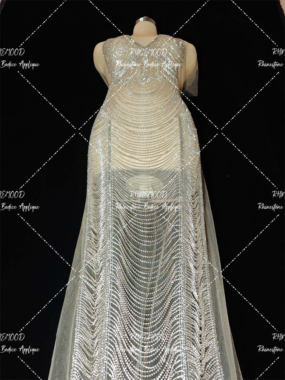Galaxy Rhinestones Galaxy(long version) - Rhinestone Bodice Applique – Rhinemood