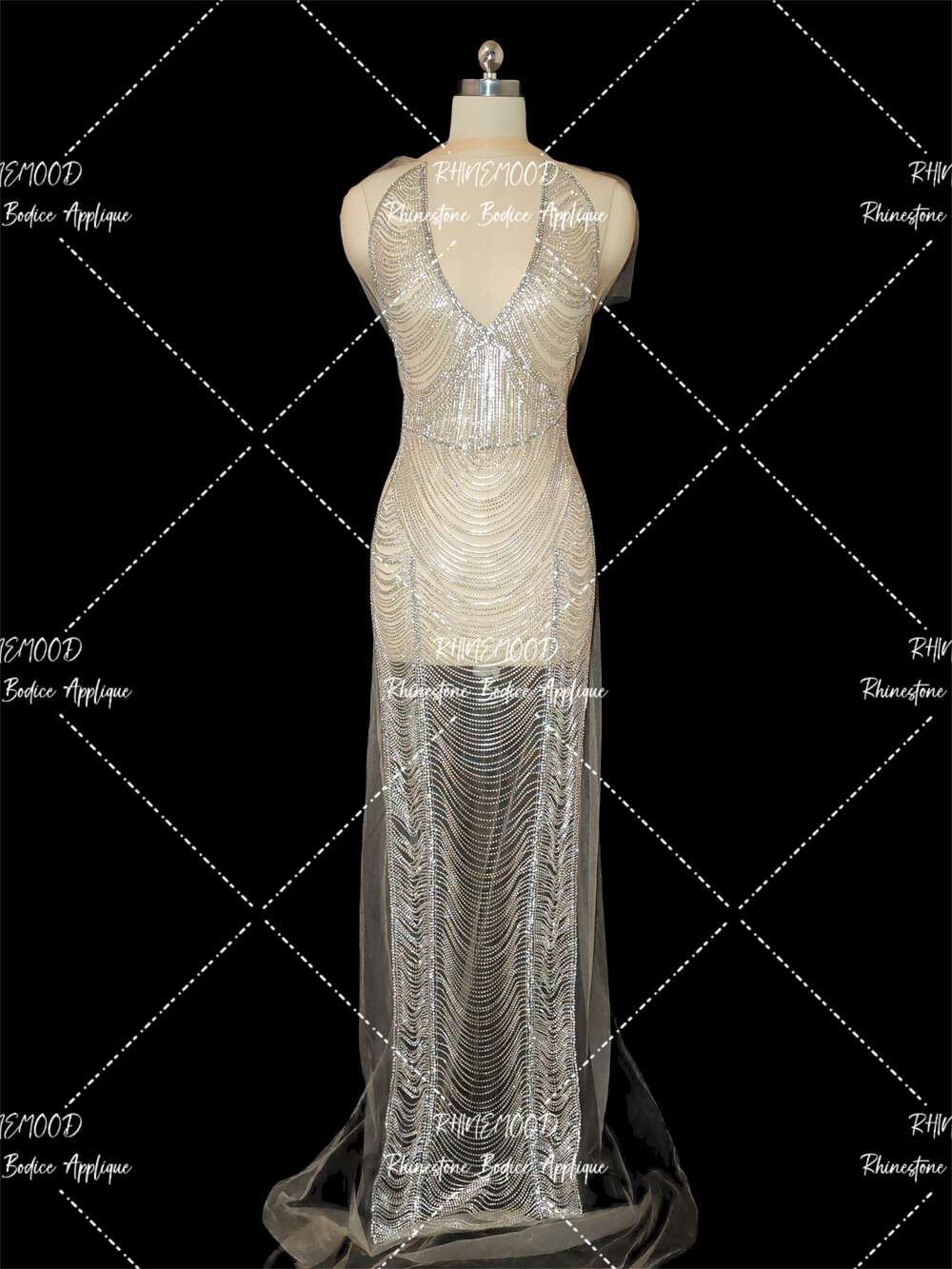 Galaxy Rhinestones Galaxy(long version) - Rhinestone Bodice Applique – Rhinemood