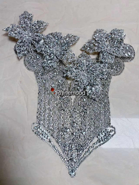 Rhinestone Flower Patch - H3