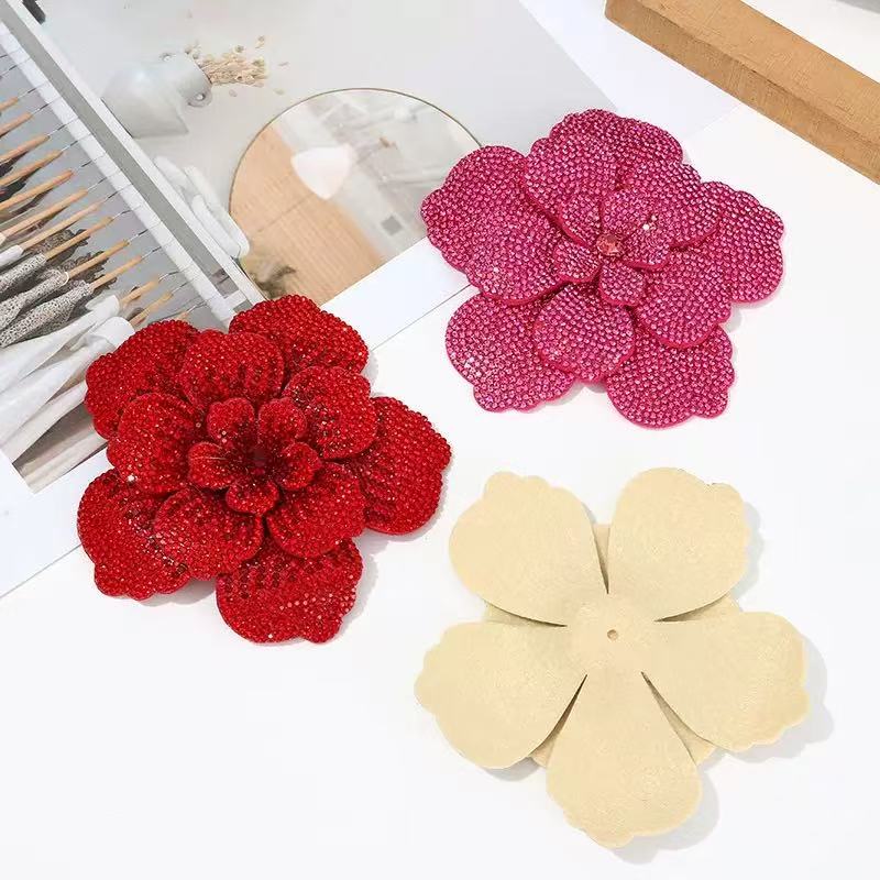 Rhinestone Flower Patches - H4