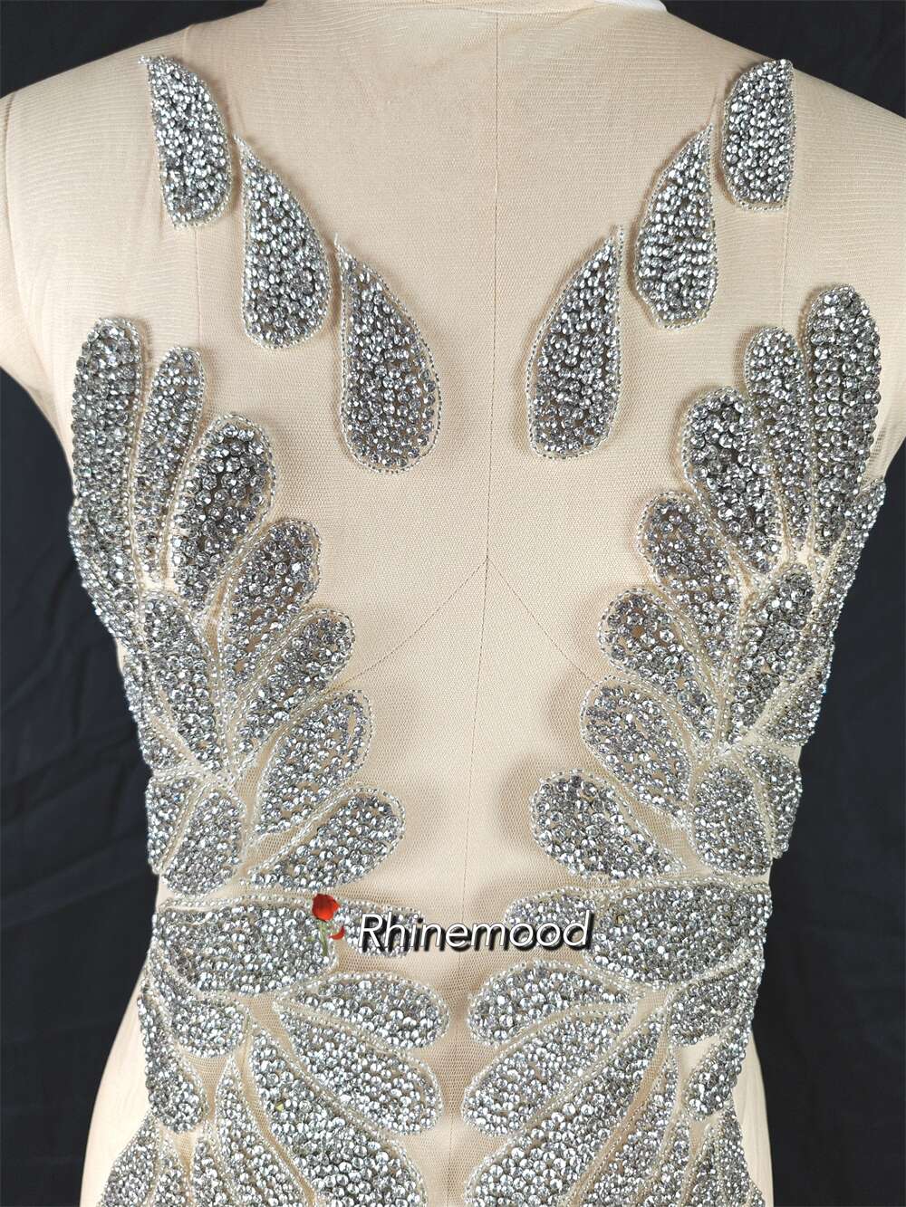 Nina(long version)- Rhinestone Bodice Applique