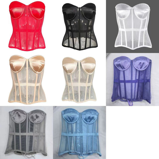 Bustier Bra Mesh Overbust Corset