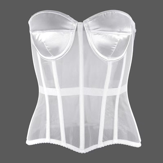 Bustier Bra Mesh Overbust Corset