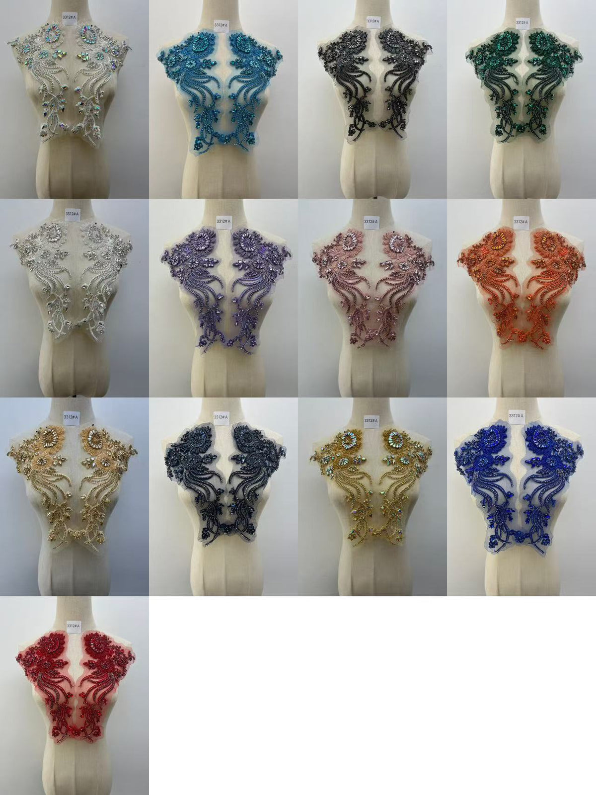 Romy - Rhinestone Applique（Pair）