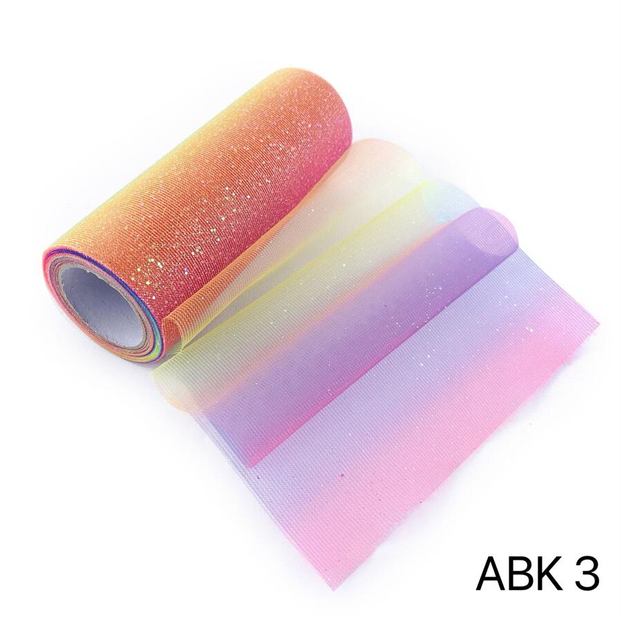 Glitter Rainbow Tulle Bolt - 10yrds