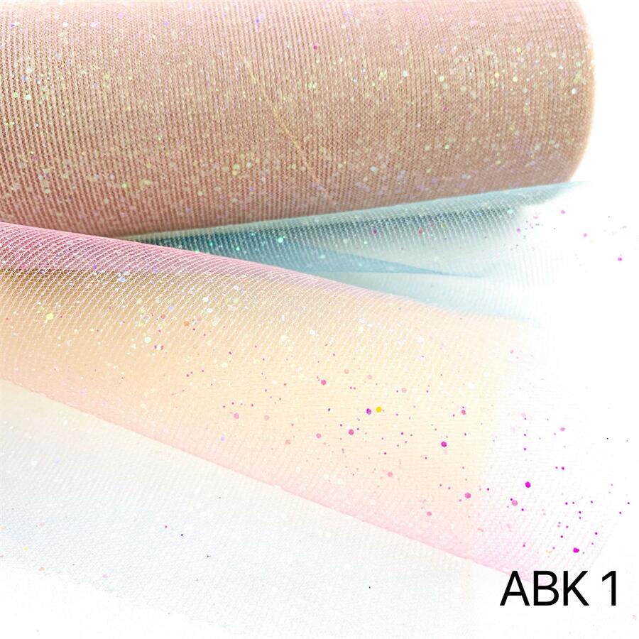 Glitter Rainbow Tulle Bolt - 10yrds