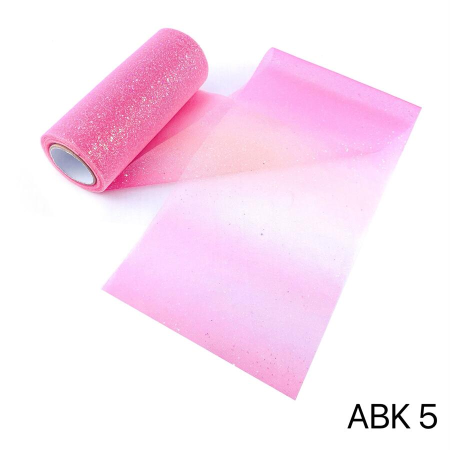 Glitter Rainbow Tulle Bolt - 10yrds