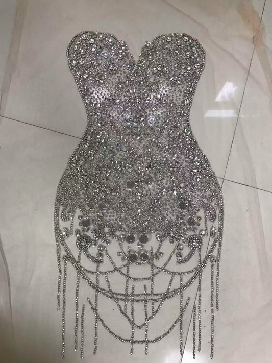 Adeline - Rhinestone Bodice Applique