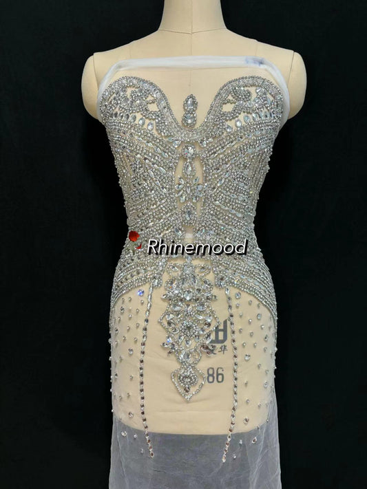 Amelia S - Rhinestone Bodice Applique