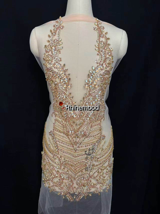 Angela - Rhinestone Bodice Applique