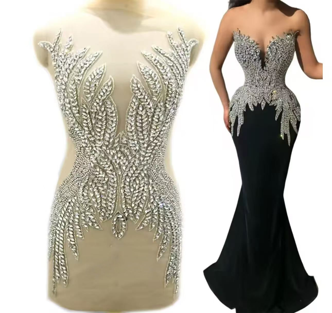 Audrey - Rhinestone Bodice Applique