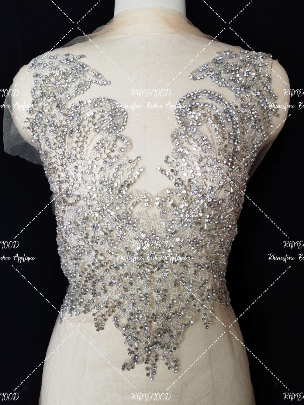 Ap Rhinestones Aurora - Rhinestone Bodice Applique – Rhinemood