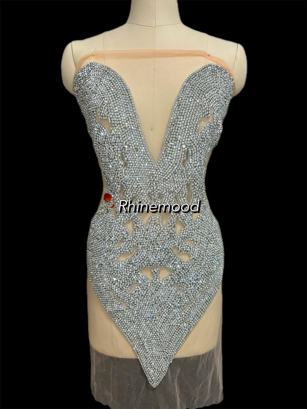 Ava - Rhinestone Bodice Applique