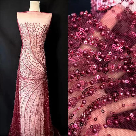 Beaded Sequin Lace Fabric
