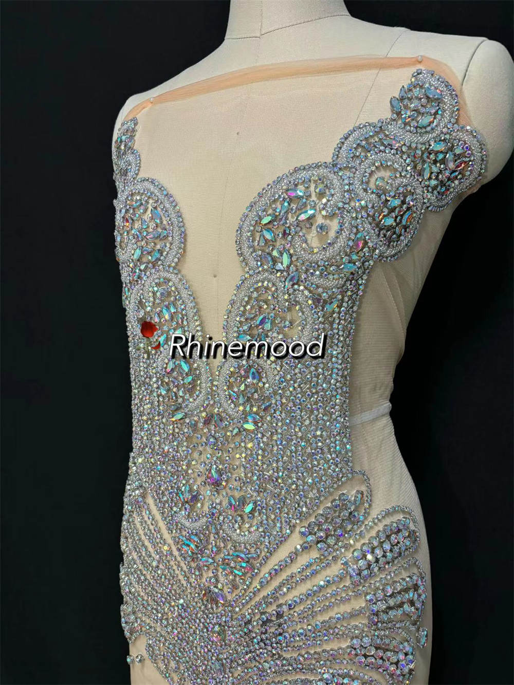 IN STOCK - Bliss Crystal AB - Rhinestone Bodice Applique