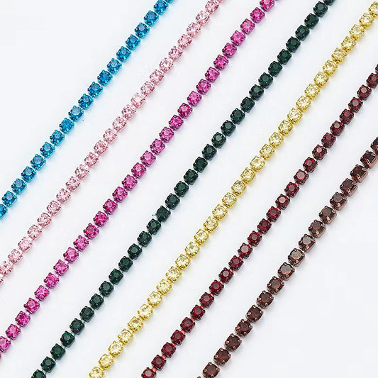 Rhinestone Cup Chain (with matching-color claws) - 10yards