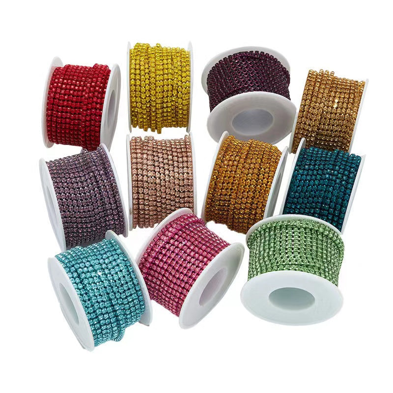 Rhinestone Cup Chain (with matching-color claws) - 10yards