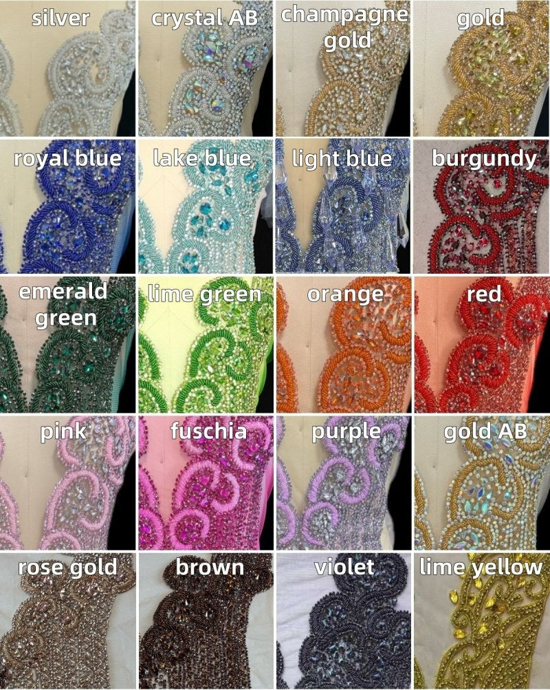 Elizabeth custom size - Rhinestone Bodice Applique