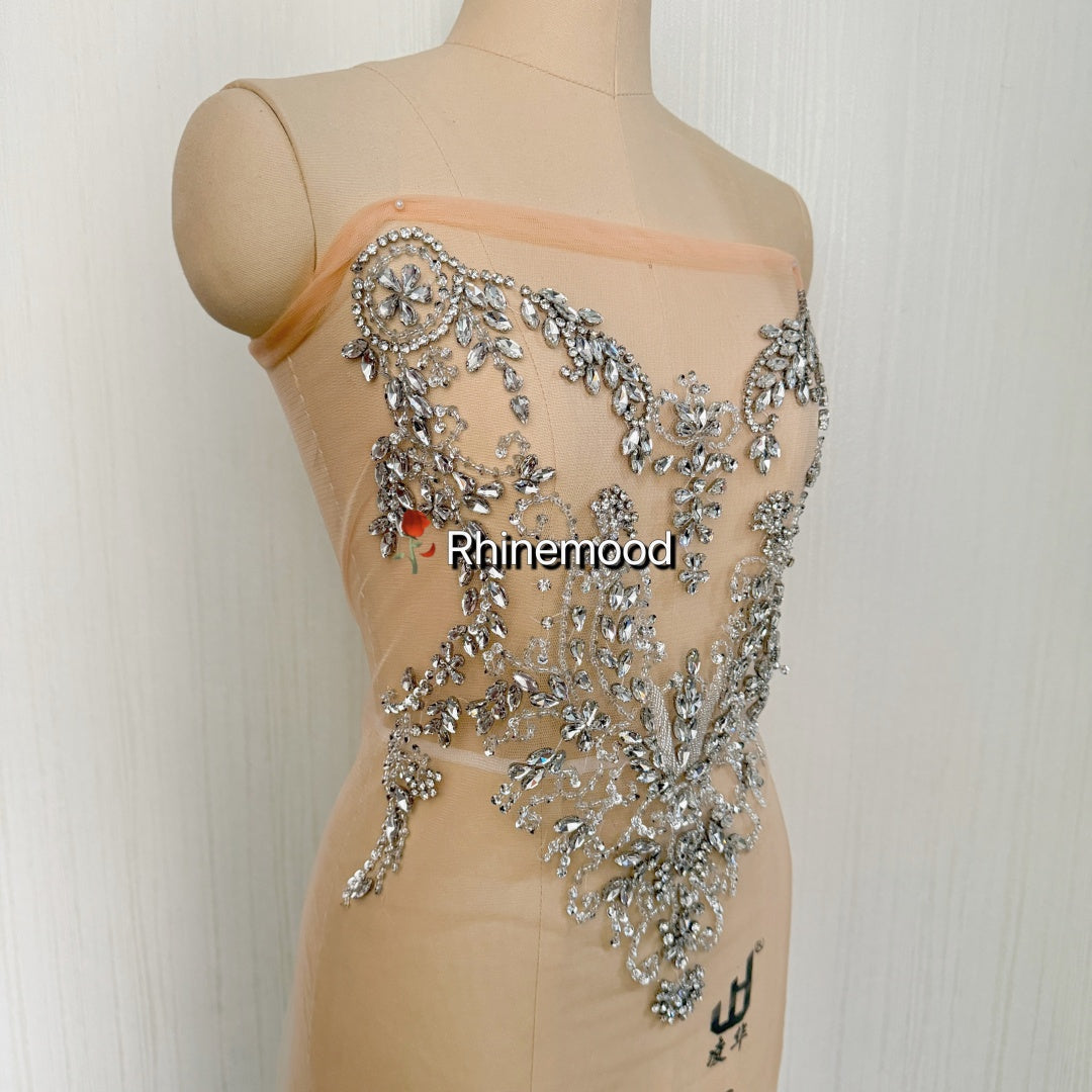 Elise - Rhinestone Bodice Applique