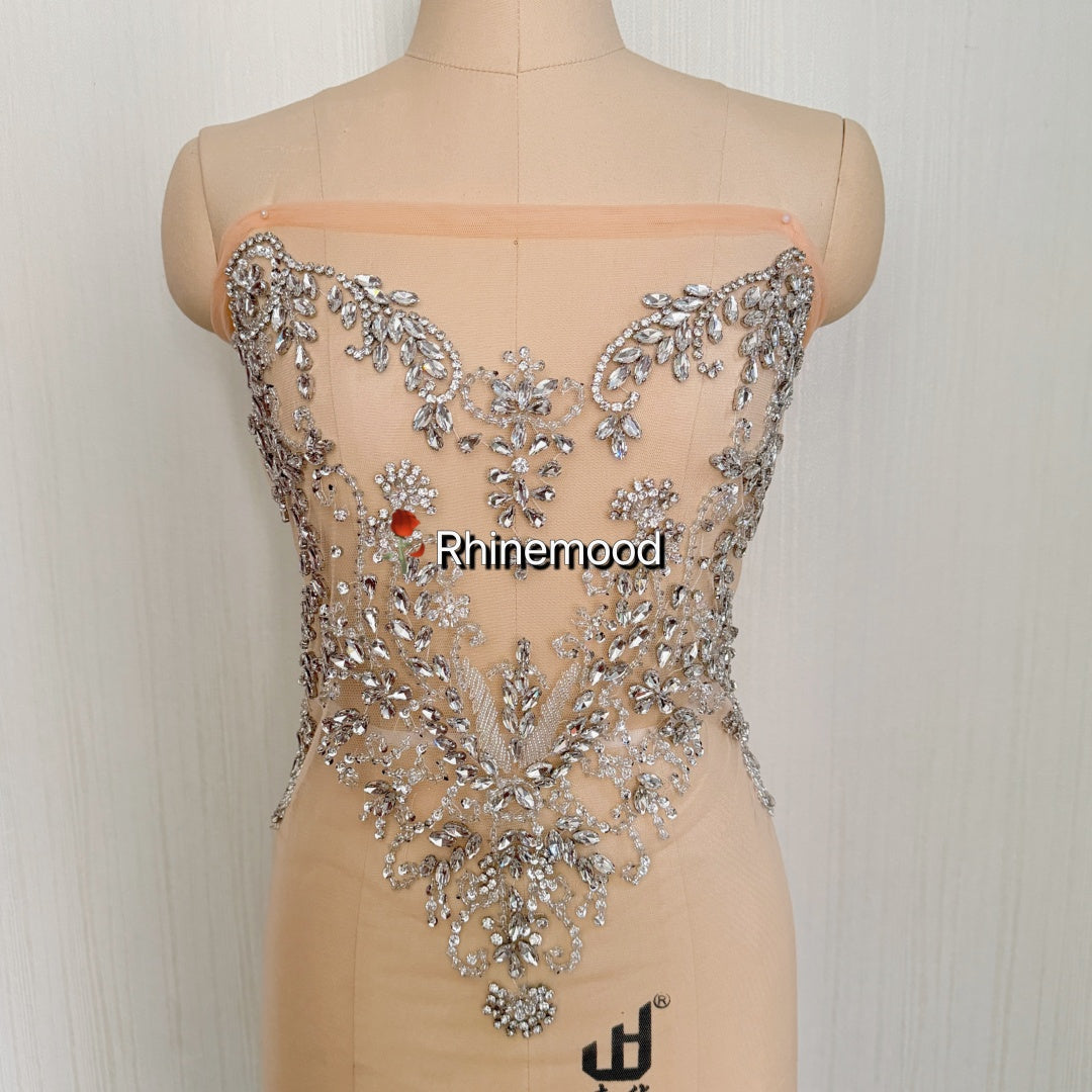 Elise - Rhinestone Bodice Applique