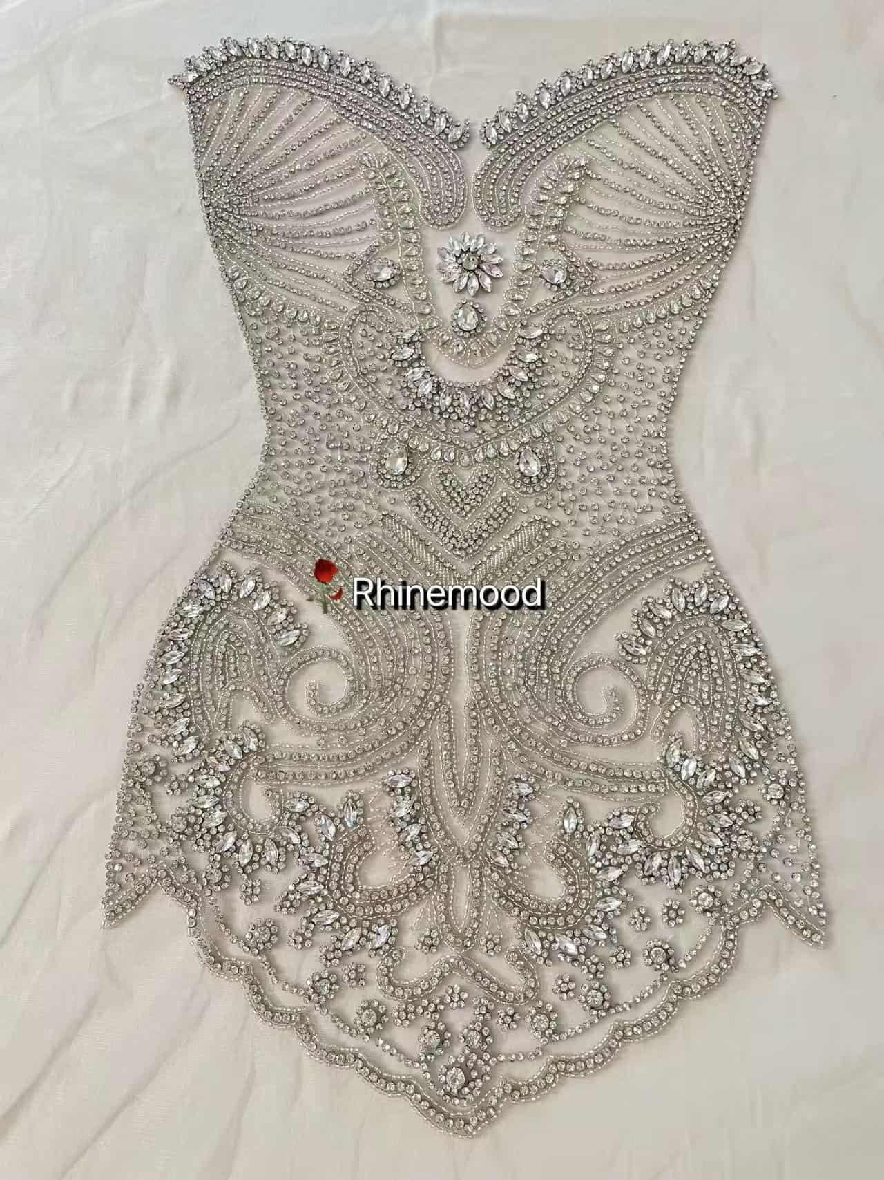 Elizabeth custom size - Rhinestone Bodice Applique