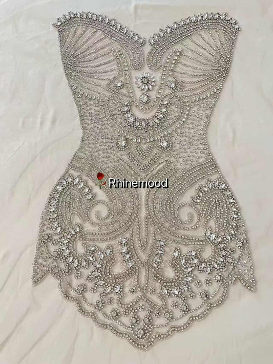 Elizabeth custom size - Rhinestone Bodice Applique