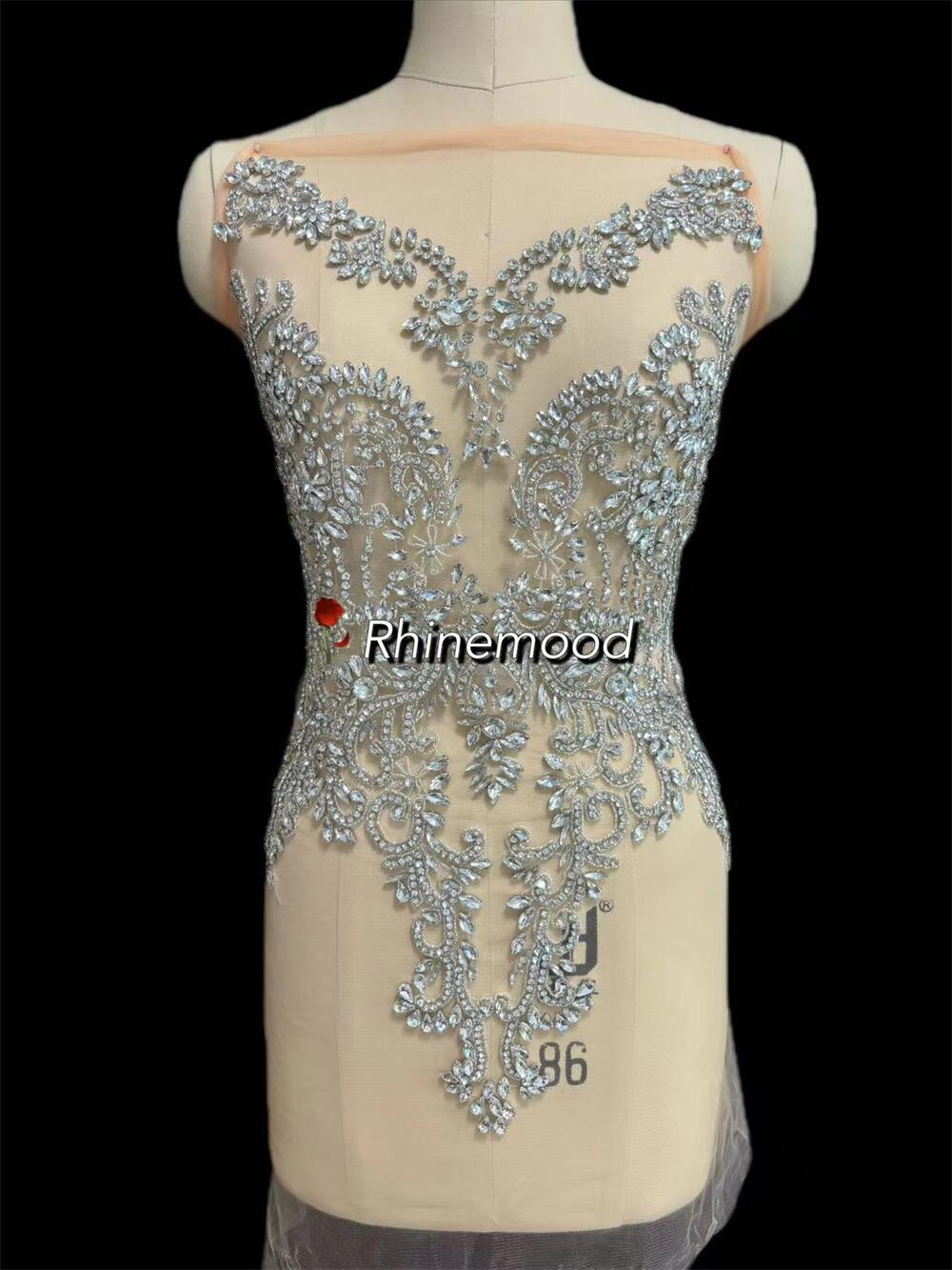 Emma(clear mesh) - Rhinestone Bodice Applique