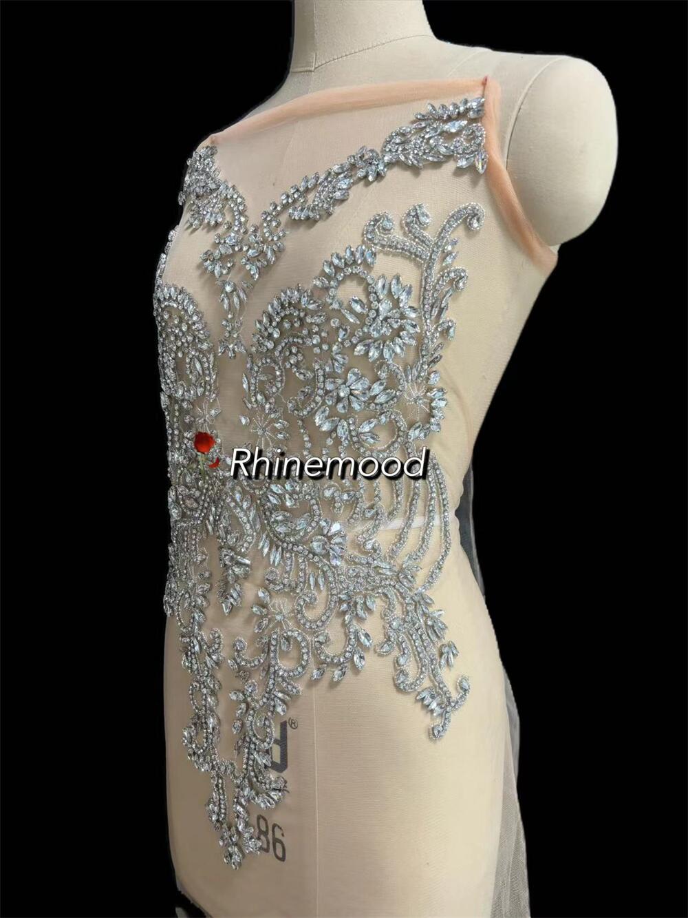 Emma(clear mesh) - Rhinestone Bodice Applique