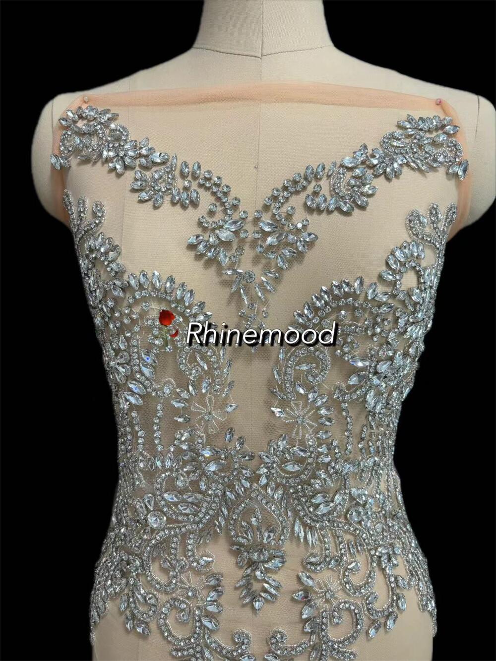 Emma(clear mesh) - Rhinestone Bodice Applique